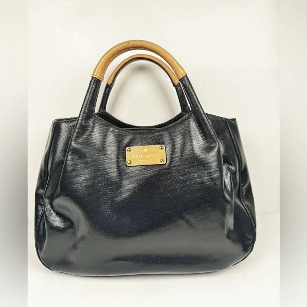 Kate Spade Fulton Street Treesh Patent Leather Satchel Black Handbag